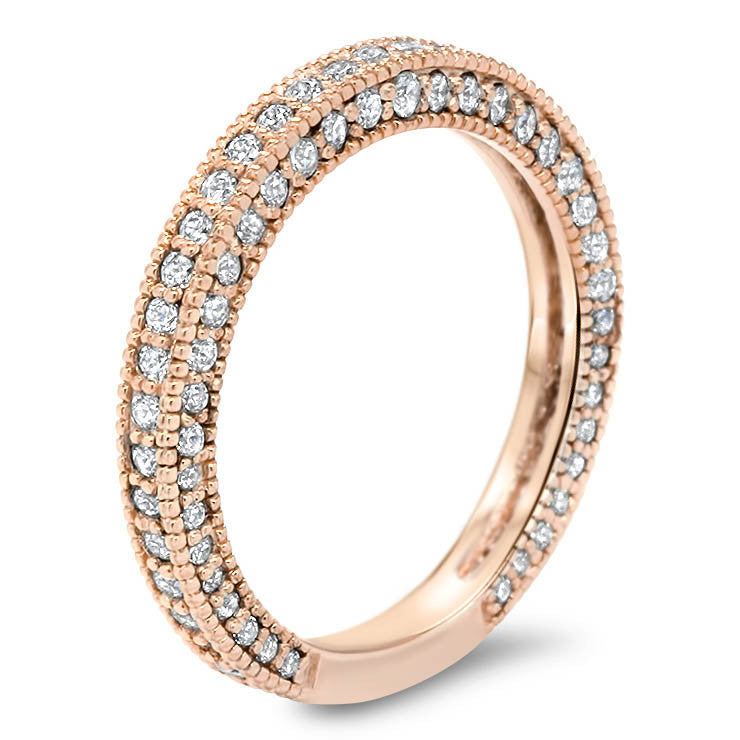 Covered in Diamonds Wedding Set Engagement Ring and Band - Erin Set - Moissanite Rings