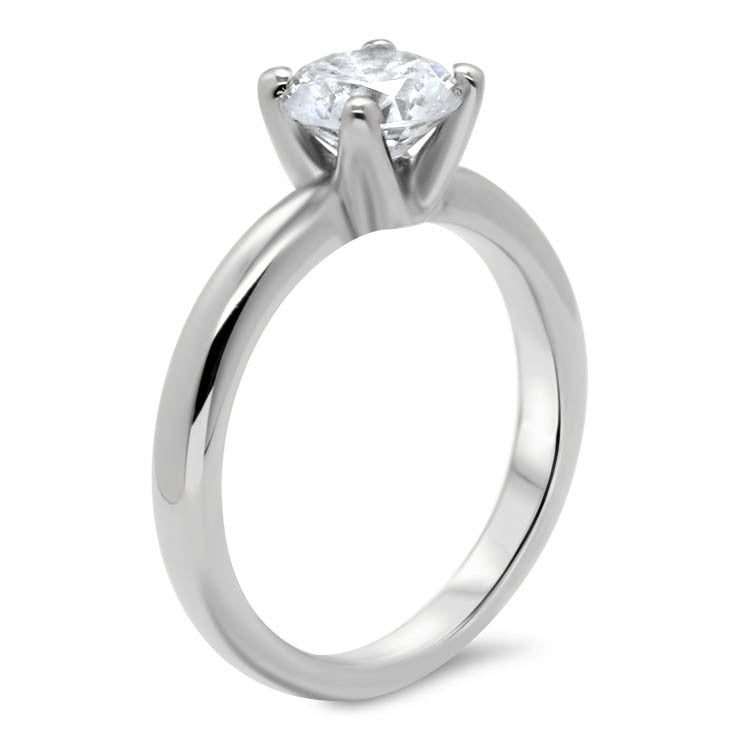 Forever One Solitaire Moissanite Engagement Ring - Farrah - Moissanite Rings
