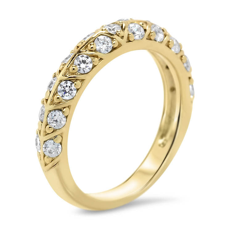 Unique Diamond Wedding Band - Branch Band - Moissanite Rings