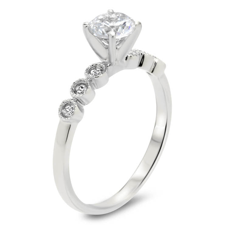 Dainty Moissanite Diamond Engagement Ring - Cara - Moissanite Rings