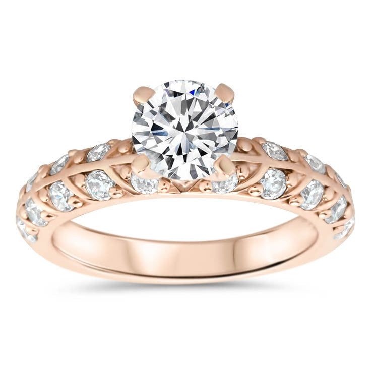 Unique Diamond Engagement Ring Setting - Branch - Moissanite Rings