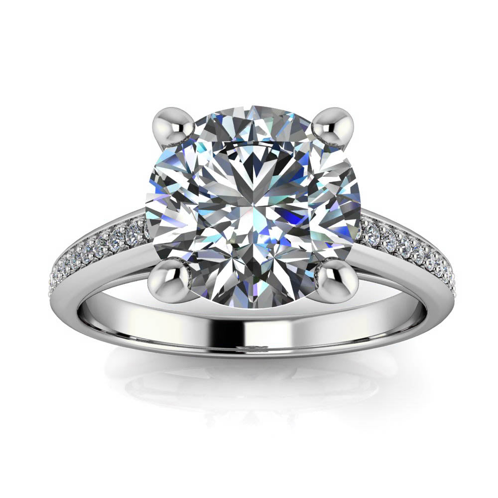 Cost of 2 hot sale carat moissanite