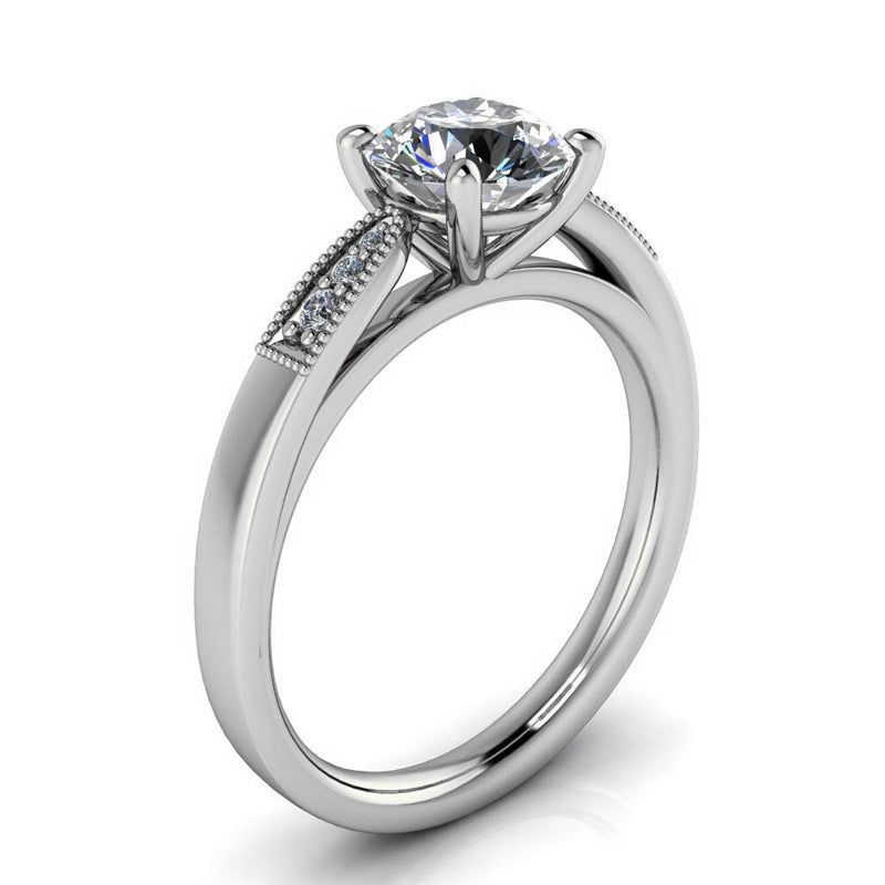 Vintage Style Engagement Ring - Adam - Moissanite Rings