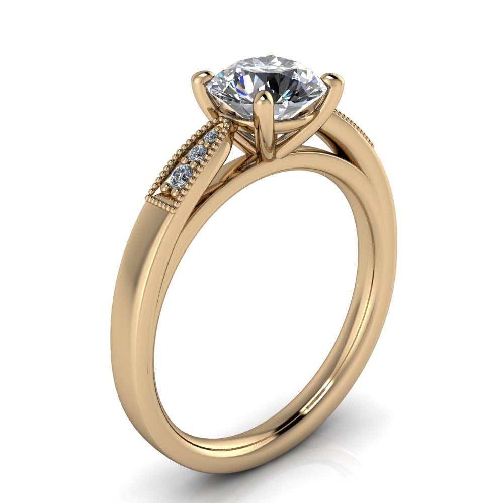 Vintage Style Engagement Ring - Adam - Moissanite Rings