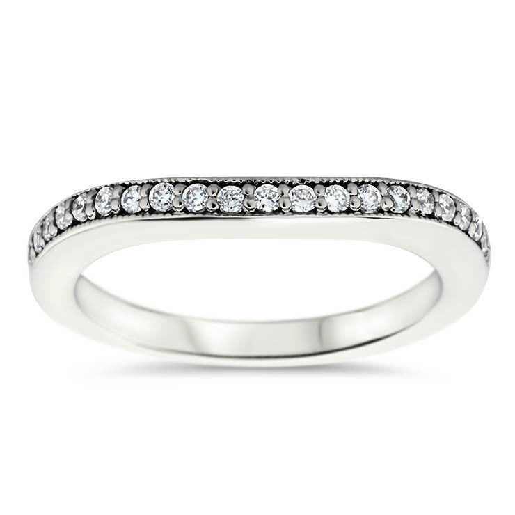 Butterfly Kisses Diamond Wedding Band (engagement ring not included) - Moissanite Rings