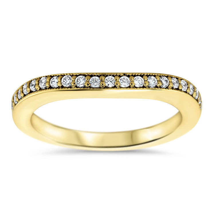 Butterfly Kisses Diamond Wedding Band (engagement ring not included) - Moissanite Rings