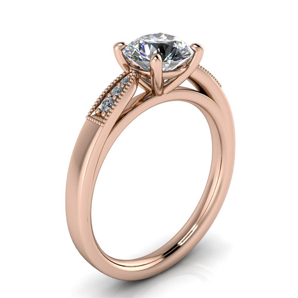 Vintage Style Engagement Ring - Adam - Moissanite Rings