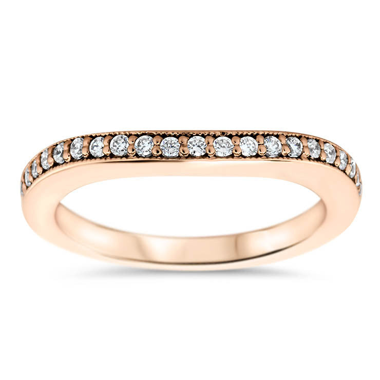 Butterfly Kisses Diamond Wedding Band (engagement ring not included) - Moissanite Rings
