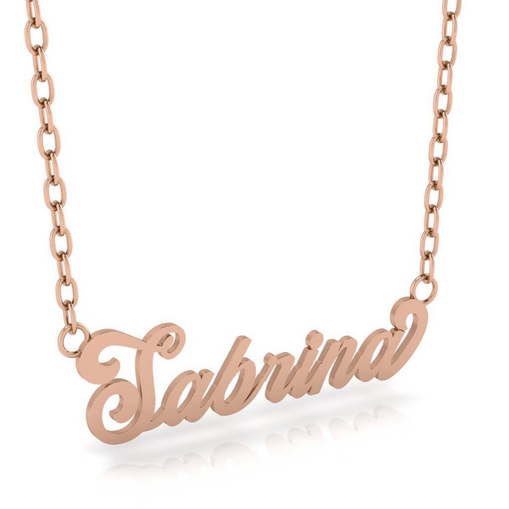 Script Nameplate Necklace