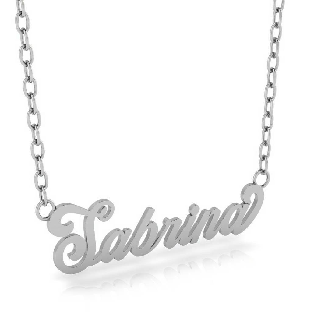 Script Nameplate Necklace