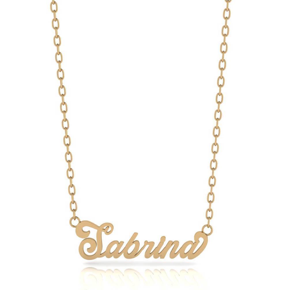 Script Nameplate Necklace