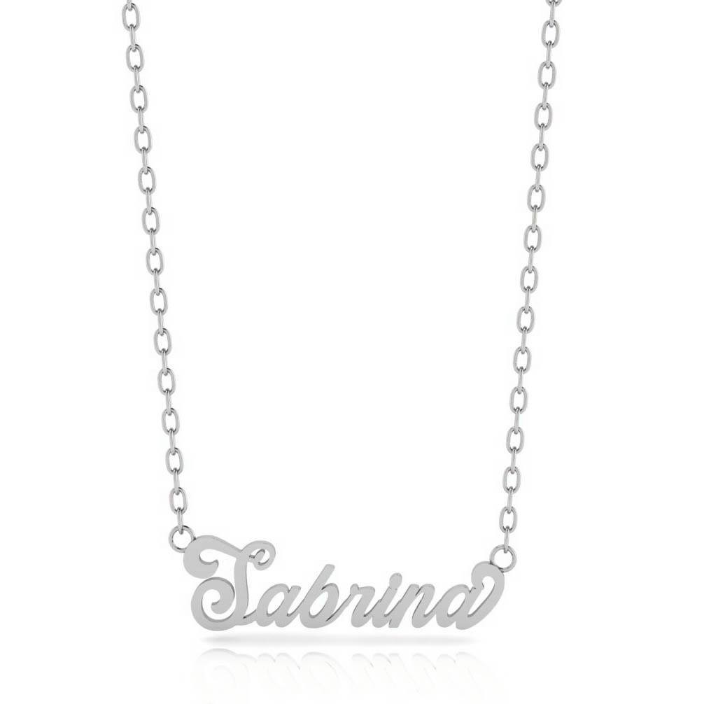 Script Nameplate Necklace