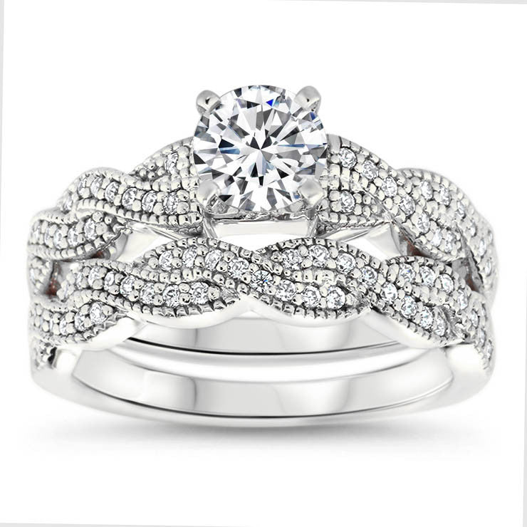 Regina Wedding Set - Moissanite Rings
