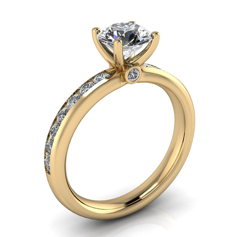 Moissanite Engagement Ring Diamond Setting - Apolina - Moissanite Rings
