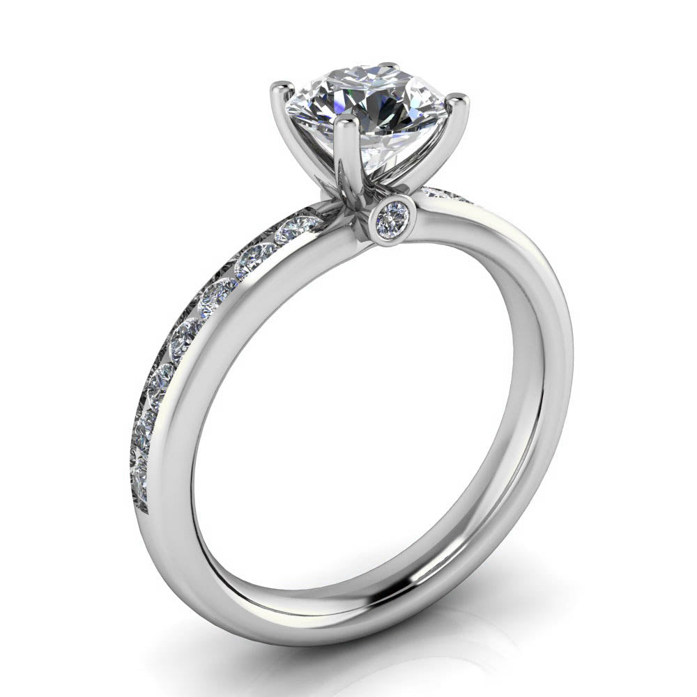 Moissanite Engagement Ring Diamond Setting - Apolina - Moissanite Rings