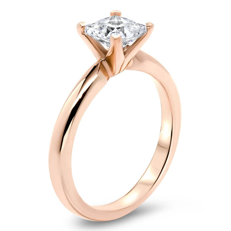 Princess Cut Solitaire Moissanite Ring Engagement Ring - Jem - Moissanite Rings