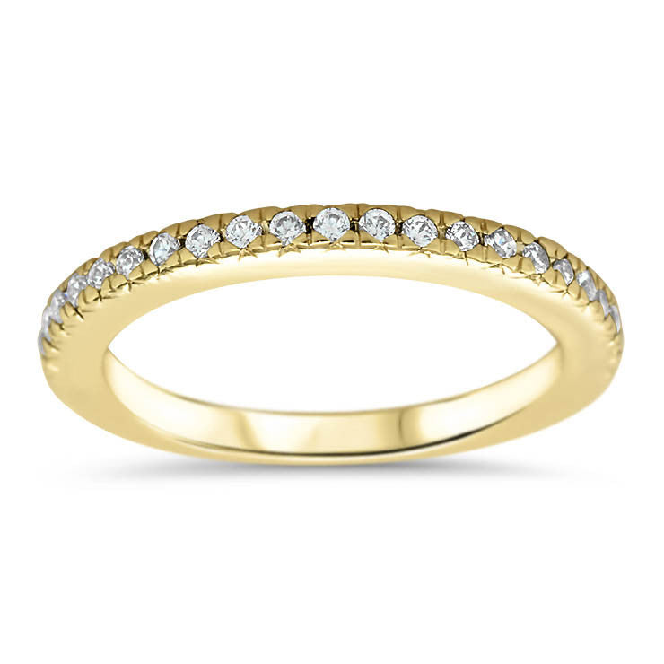 Thin Diamond Wedding Band - Veep Band - Moissanite Rings