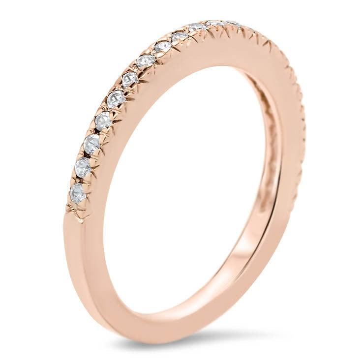 Thin Diamond Wedding Band - Veep Band - Moissanite Rings