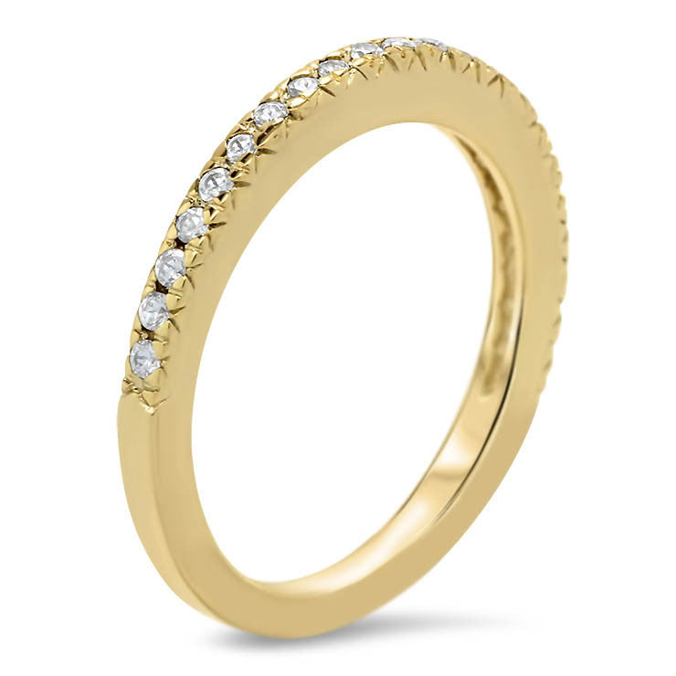 Thin Diamond Wedding Band - Veep Band - Moissanite Rings
