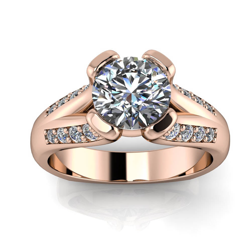 Split Euro Shank Engagement Ring - Charlotte - Moissanite Rings