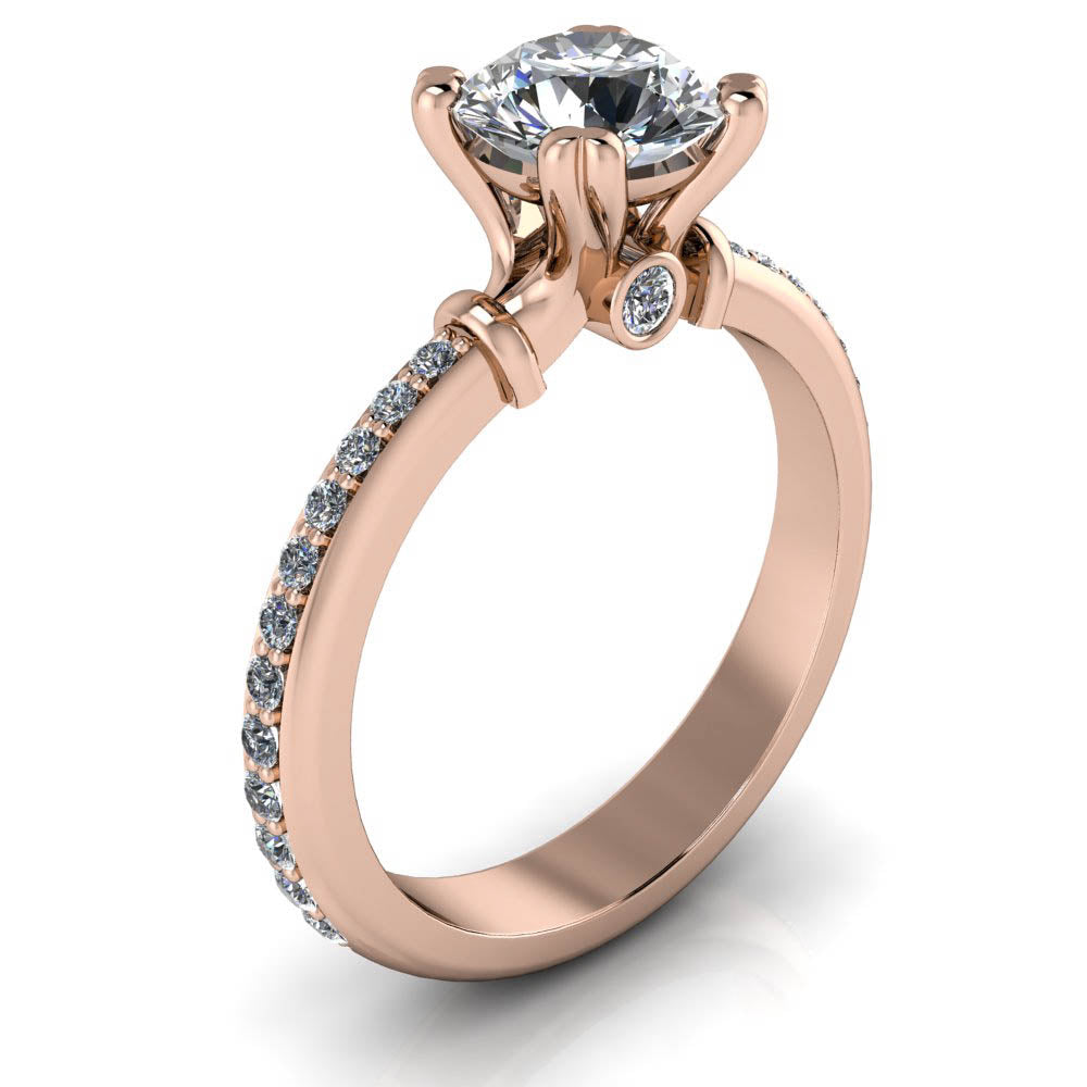 Moissanite and Diamond Engagement Ring Forevr One - Foila - Moissanite Rings