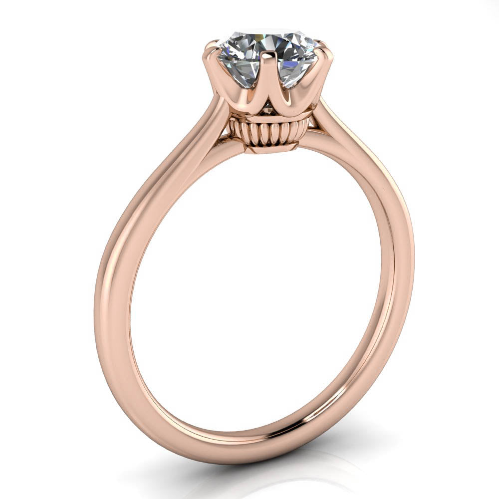 Unique Solitaire Engagement Ring Moissanite - Andi - Moissanite Rings