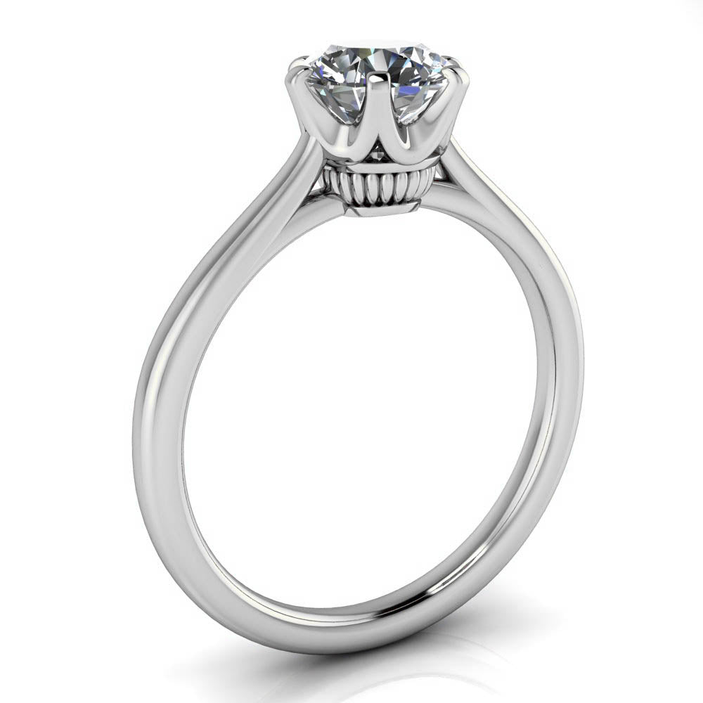 Unique Solitaire Engagement Ring Moissanite - Andi - Moissanite Rings