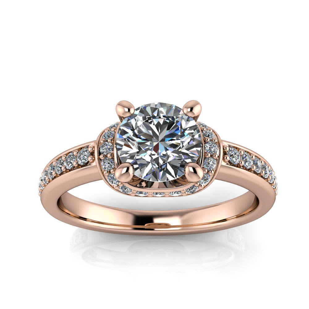 Forever One Moissanite Engagement Ring - Zelie - Moissanite Rings