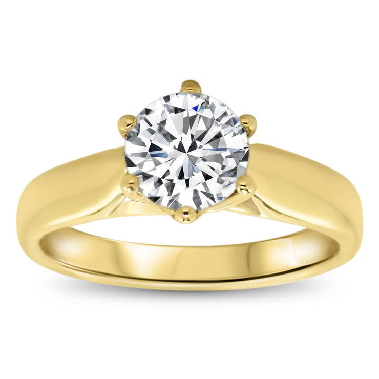 Trellis Set Moissanite Solitaire Engagement Ring - Stefanie - Moissanite Rings