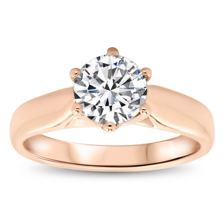Trellis Set Moissanite Solitaire Engagement Ring - Stefanie - Moissanite Rings