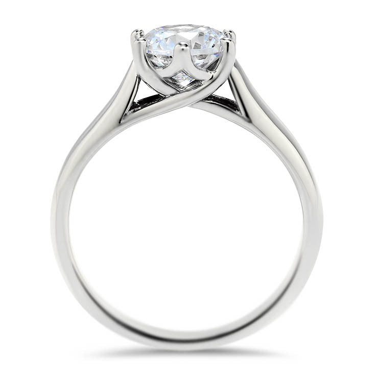 Trellis Set Moissanite Solitaire Engagement Ring - Stefanie - Moissanite Rings