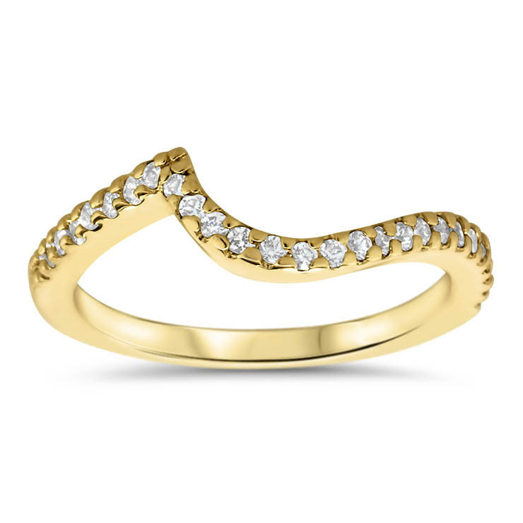 Bypass Wedding Band - Whirlwind Band (Engagement Ring Not Included) - Moissanite Rings