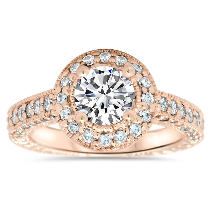 Vintage Style Moissanite Engagement Ring - Joy - Moissanite Rings