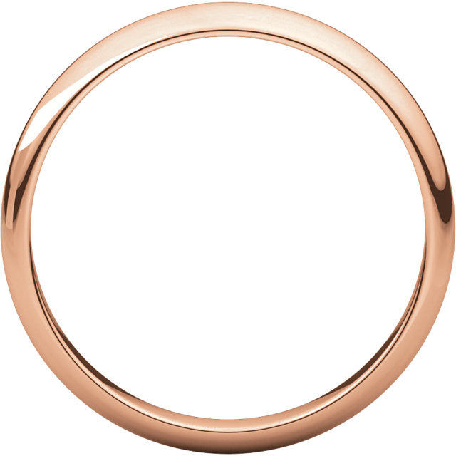 3 mm Comfort Fit Plain Gold Wedding Band - Moissanite Rings