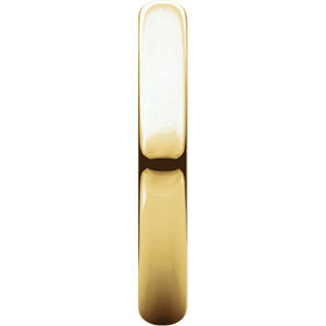 3 mm Comfort Fit Plain Gold Wedding Band - Moissanite Rings