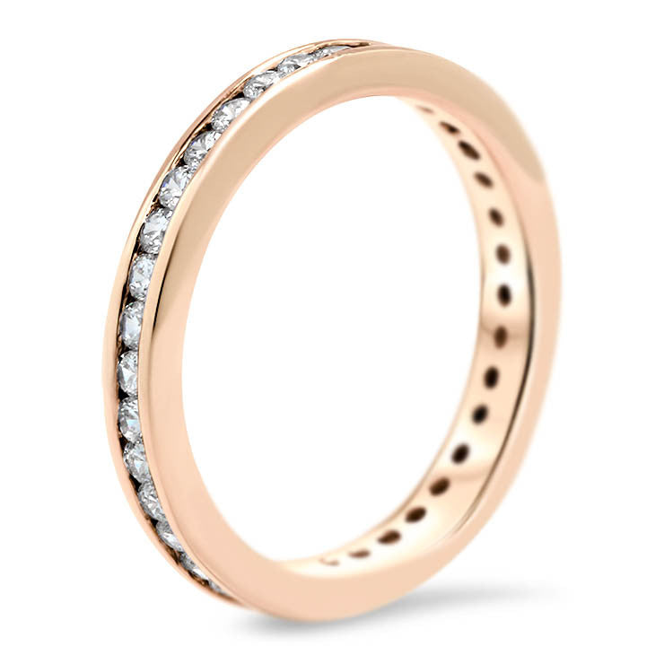 Channel Set Diamond Eternity Band - Channel Petite - Moissanite Rings