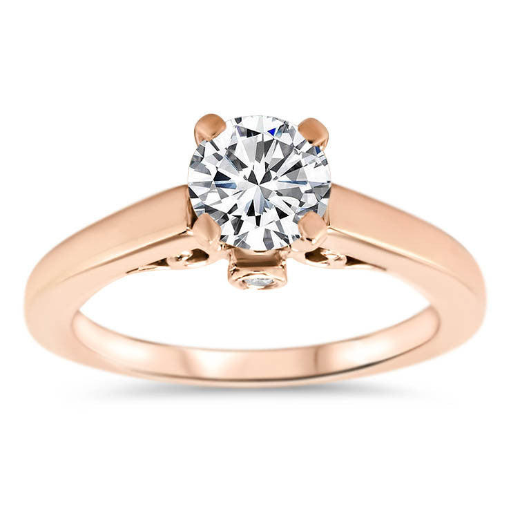 Surprise Moissanite Diamond Solitaire Engagement Ring - Sharpei - Moissanite Rings