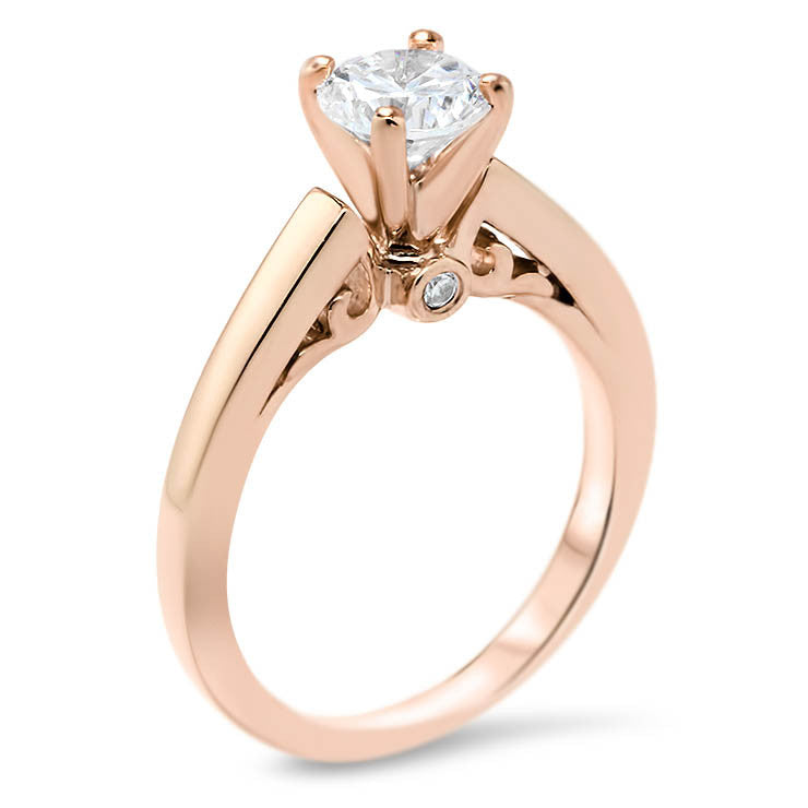 Surprise Moissanite Diamond Solitaire Engagement Ring - Sharpei - Moissanite Rings