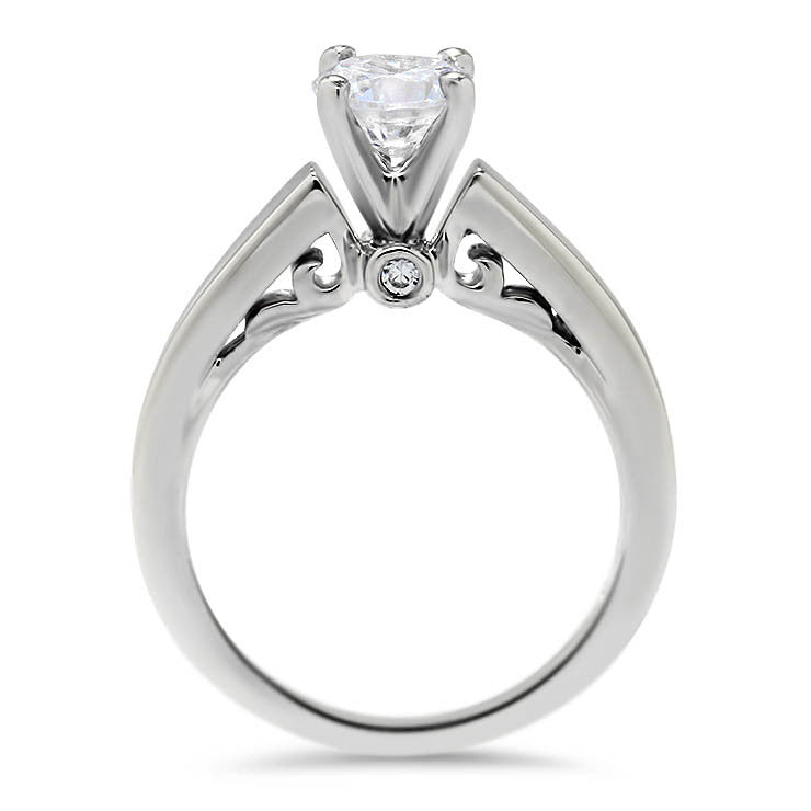 Surprise Moissanite Diamond Solitaire Engagement Ring - Sharpei - Moissanite Rings