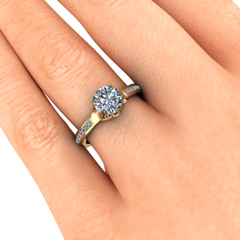 Moissanite Engagement Ring Diamond Setting - Wish - Moissanite Rings
