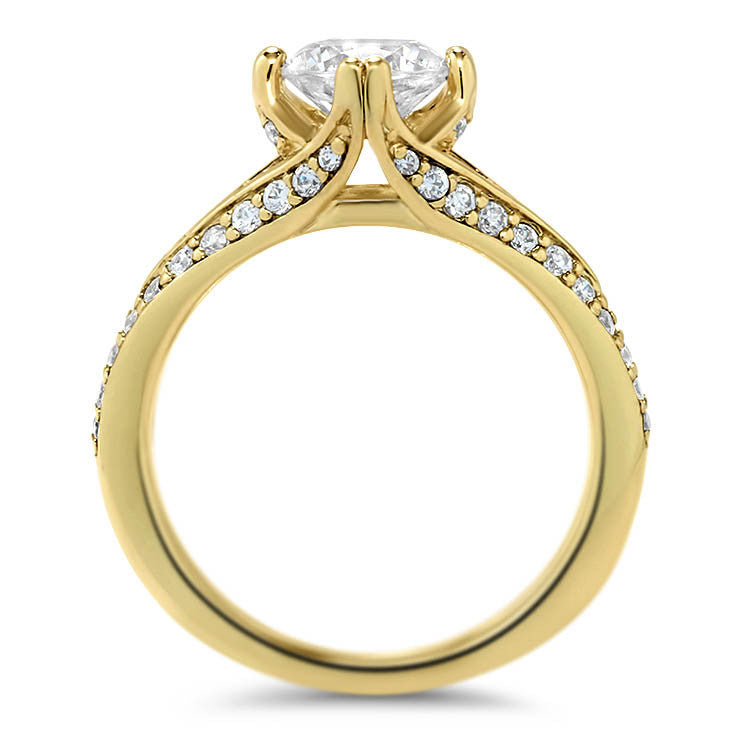 Split Shank Diamond Engagement Ring - Dorit - Moissanite Rings