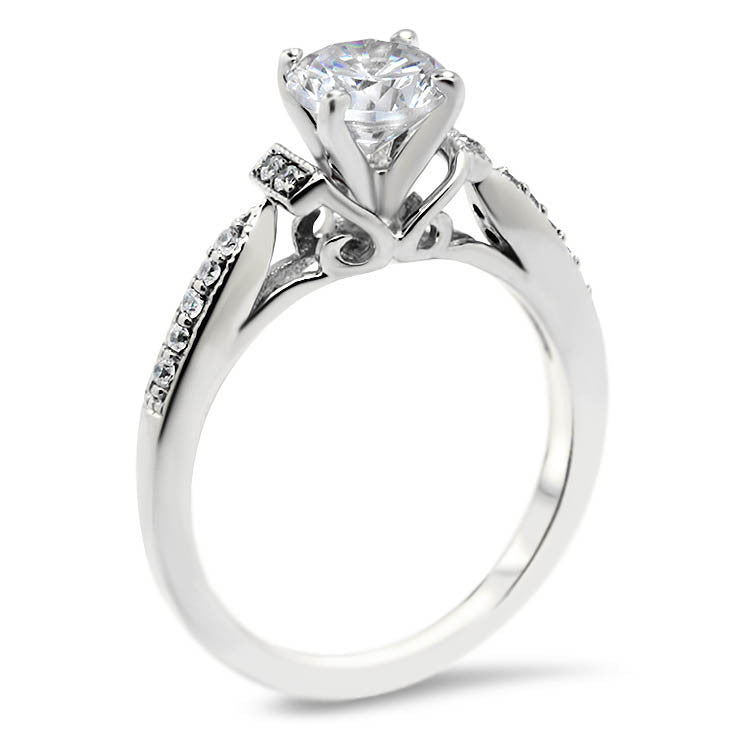 Antique Inspired Moissanite Ring - Sarabelle - Moissanite Rings
