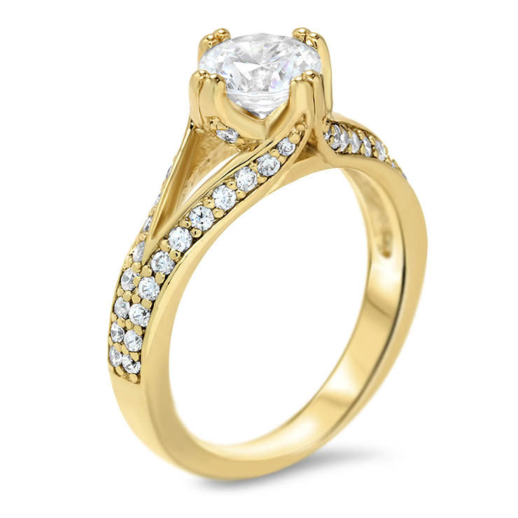 Split Shank Diamond Engagement Ring - Dorit - Moissanite Rings