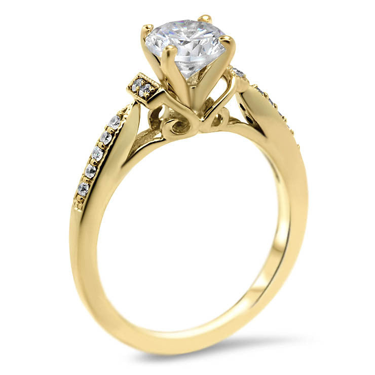 Antique Inspired Moissanite Ring - Sarabelle - Moissanite Rings