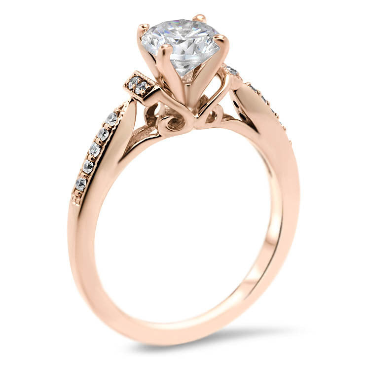 Antique Inspired Moissanite Ring - Sarabelle - Moissanite Rings