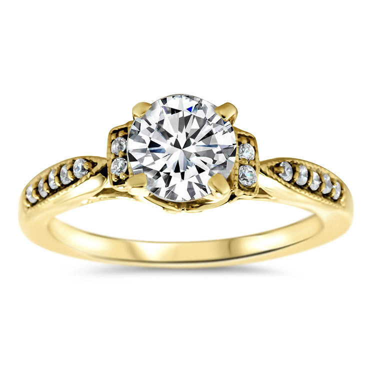 Antique Inspired Moissanite Ring - Sarabelle - Moissanite Rings