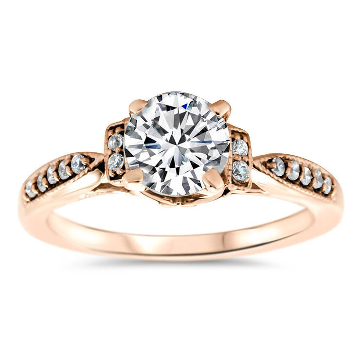 Antique Inspired Moissanite Ring - Sarabelle - Moissanite Rings