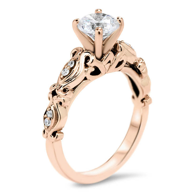 Vintage Inspired Engagement Ring - Celine - Moissanite Rings