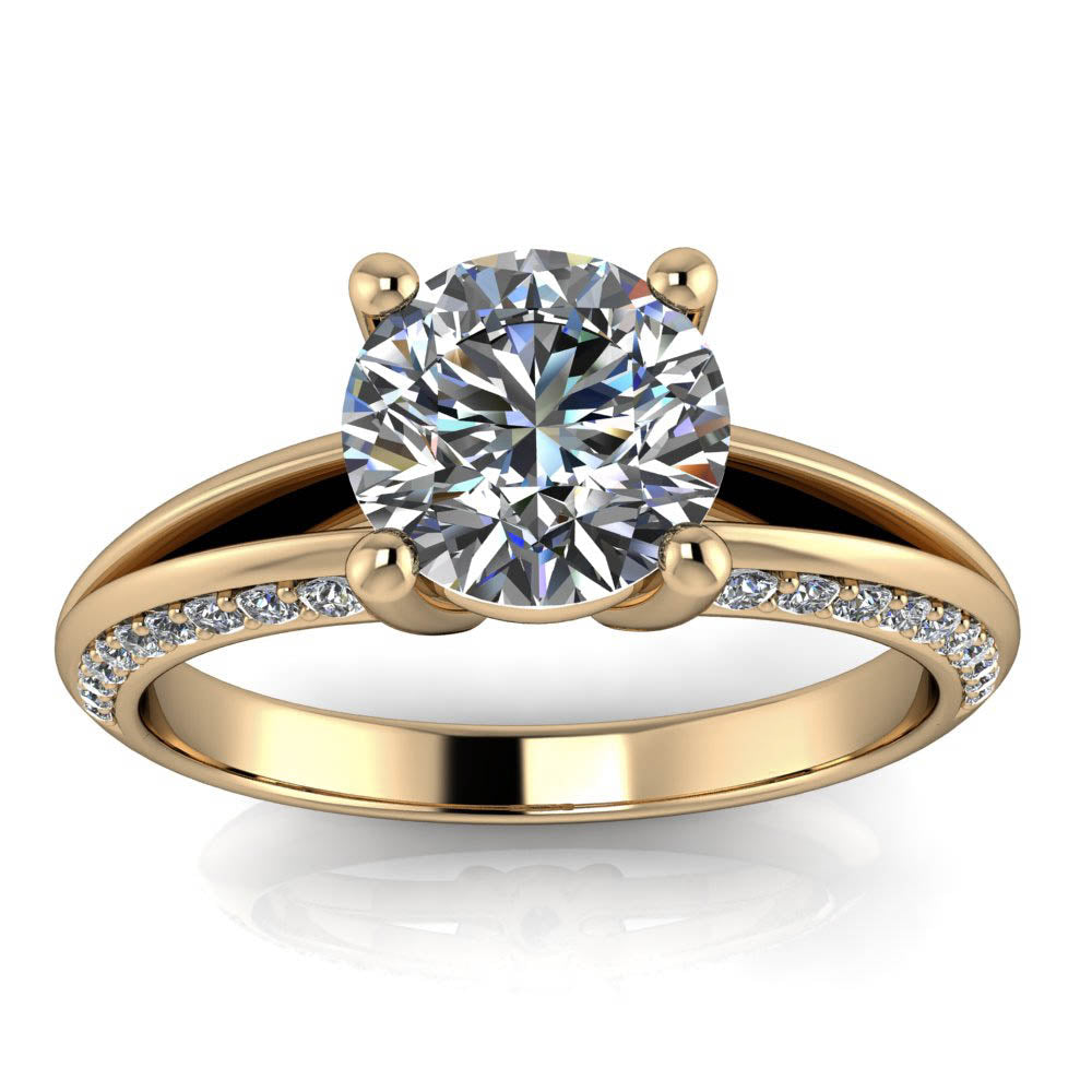 Split Shank Engagement Ring Moissanite Ring - Tyson - Moissanite Rings