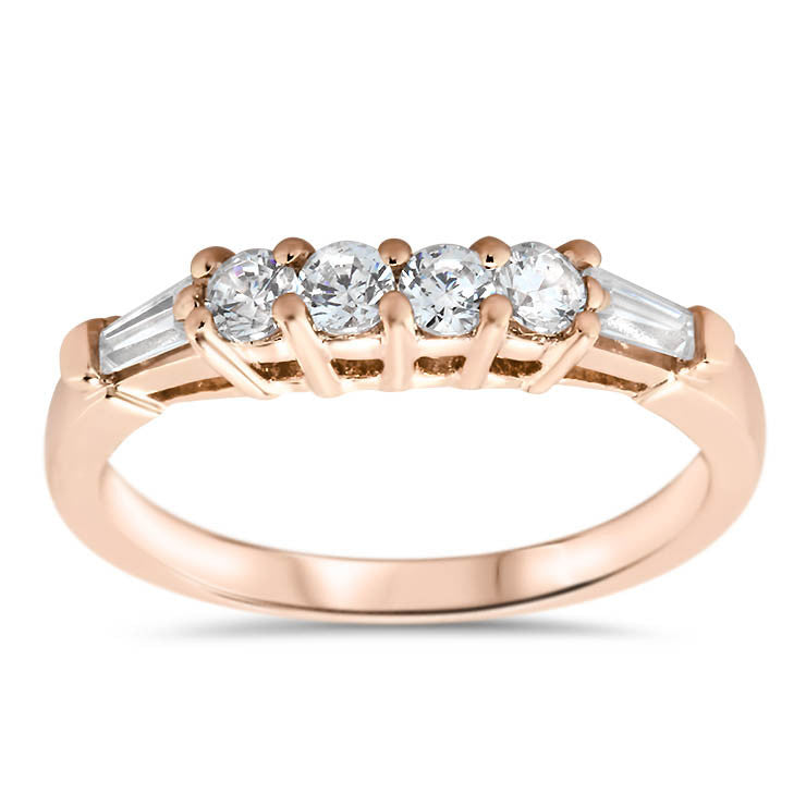 Diamond Accent Wedding Set - Yvette Wedding Set - Moissanite Rings